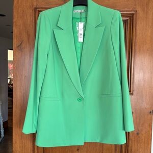 Alice + Olivia Garden Green blazer coat. Size 8 New with tags